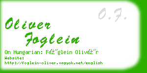 oliver foglein business card